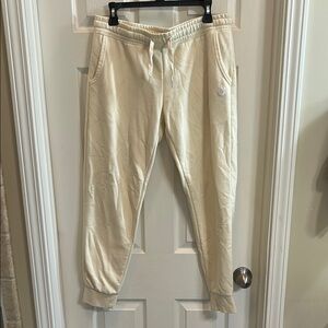 Hotworx Cream fleece joggers L